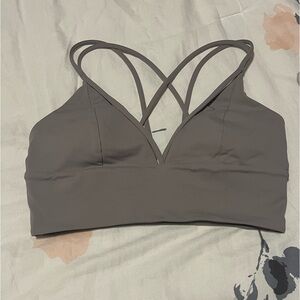LULULEMON - size 6 grey strappy sports bra